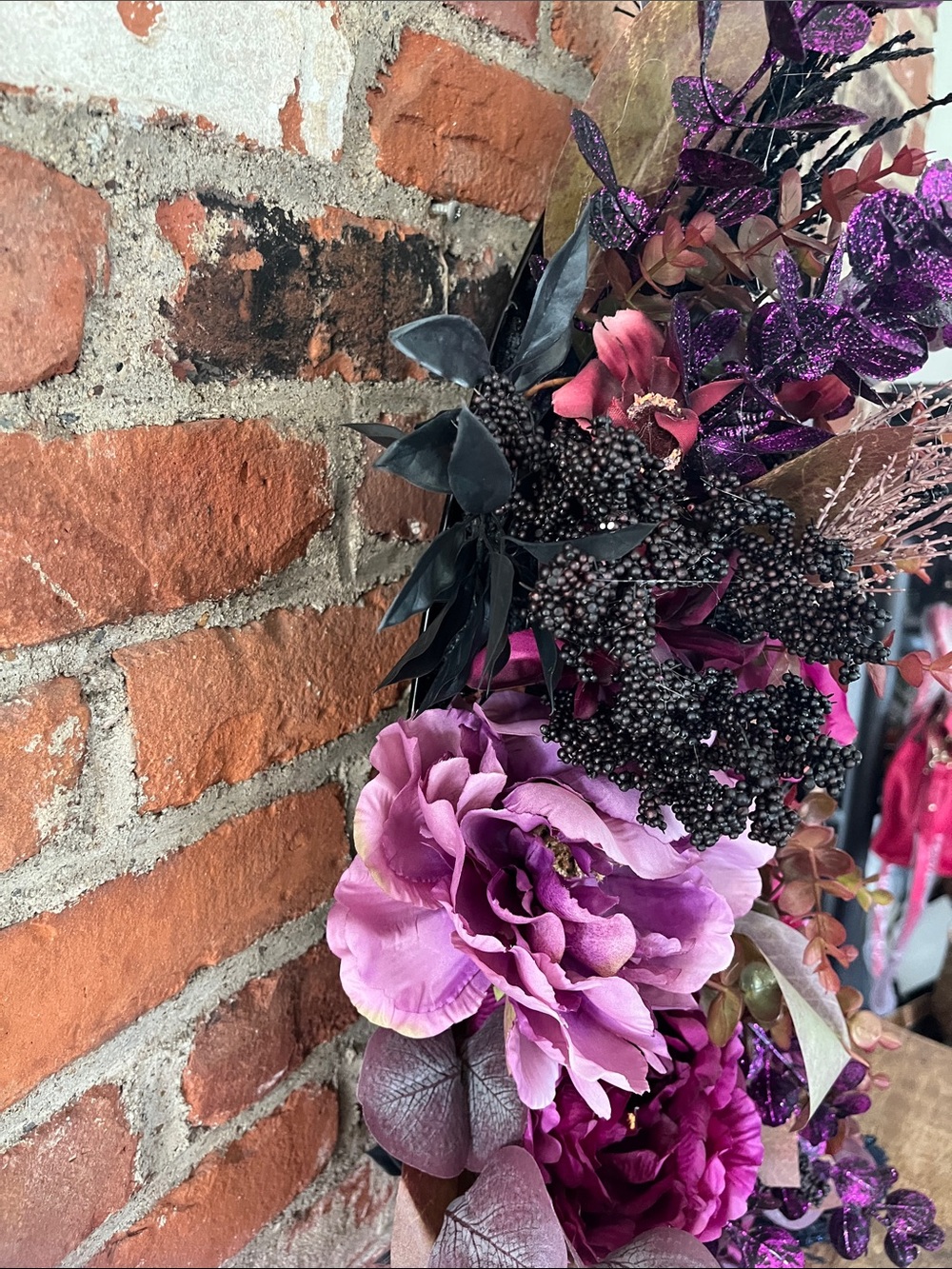 Noir night Crescent Moon Floral Wall Accent in Purple by - Picture 10 of 16